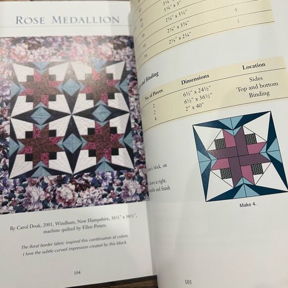 40 Bright & Bold Paper Pieced Blocks 12 inch designs Carol Doak Quilt Book - Picture 5 of 11